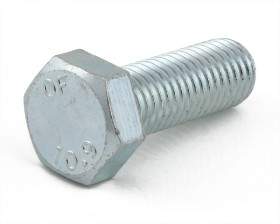 Metric Grade 10.9 Zinc Plated Hexagon Setscrews (Fully Threaded) DIN 933