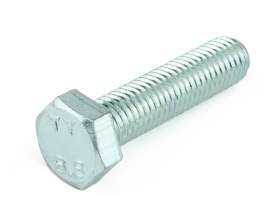 Metric Grade 8.8 Zinc Plated Hexagon Setscrews (Fully Threaded) DIN 933