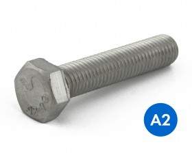 Metric Stainless Steel Grade A2/304 Hexagon Setscrews (Fully Threaded) DIN 933