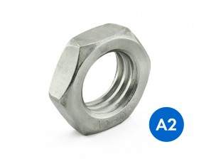 Metric Hexagon Lock Nuts (Half Nuts) Stainless Grade A2/304 DIN 439B