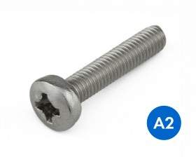 Metric Pan Crs (Pozi) Machine Screws Stainless A2/304 DIN 7985