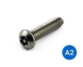 Metric Button Head Pin Torx® Security Machine Screws Stainless Grade A2/304 ISO 7380