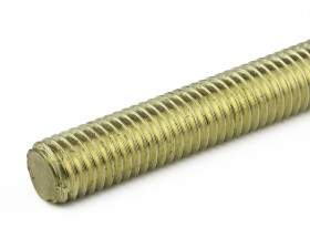 Metric Brass Studding (Threaded Bar) 1 Meter Lengths Self Colour DIN 976