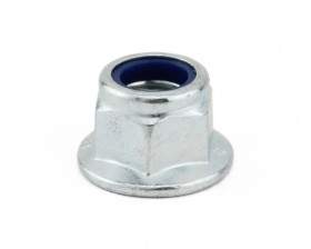 Metric Plain Flange Nylon Insert Nuts Zinc Plated DIN 6926