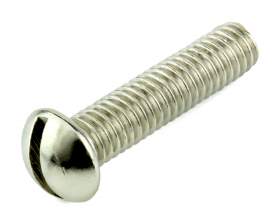 Ba Brass Round Head Slotted Machine Screws Nickel Plated BS57