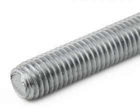 Metric Mild Steel Studding (Threaded Bar) 1 Meter Lengths Zinc Plated DIN 976