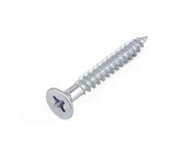 Countersunk Crs (Pozi) Twin-Thread Woodscrews Zinc Plated BS1210