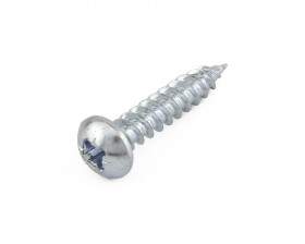 Round Head Crs (Pozi) Twin-Thread Woodscrews Zinc Plate BS1210