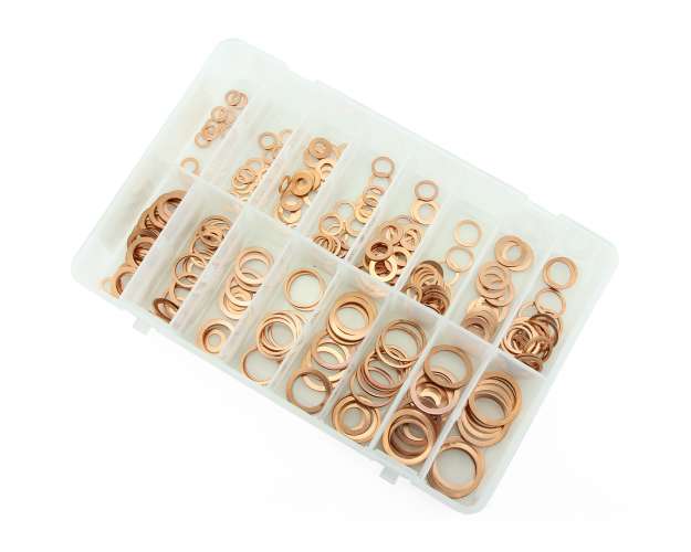 250 Piece Copper Compression Washer Kit M5-M20 Ab106