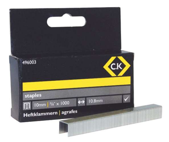 Ck Staples 10Mm(3/8")Deep10.8Mm Wide Box Of 1000496003