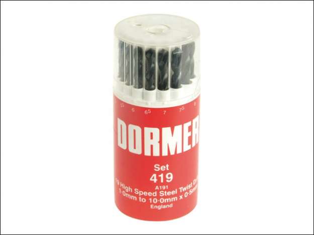 A191 Blu Set 419 1.0-10.0 X0.5¶19 Piece Dormer A100 Drill Setã¶¶A191419