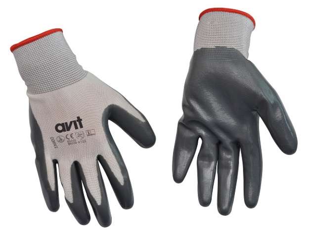 Avit Nitrile Coated Gloves Xlã¶Ex-Large.knit Wrist,Nitrileã¶Coated Palm And Fingersã¶Av13073