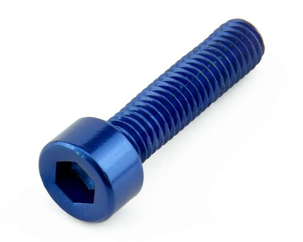 Soc Cap Aluminium Blue M4X10Blue Anodised Din 912 3.00Mm Key