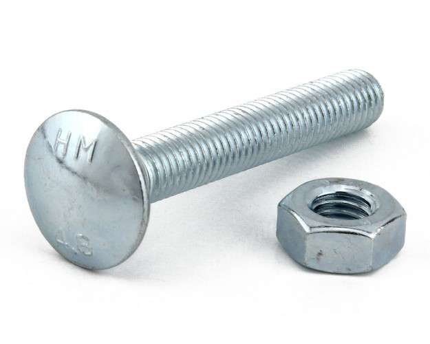 M10 X 110 Cup Square Hex Bolts & Nuts Grade 4.8  Din 603  