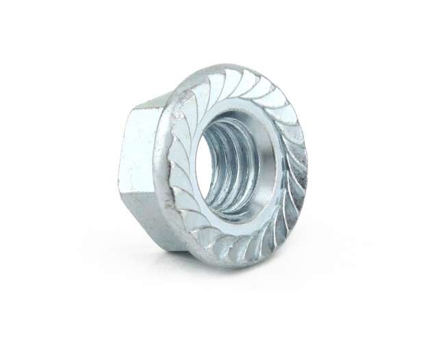 M5 Serrated Flange Nut Grade 8 Zinc  Din 6923  