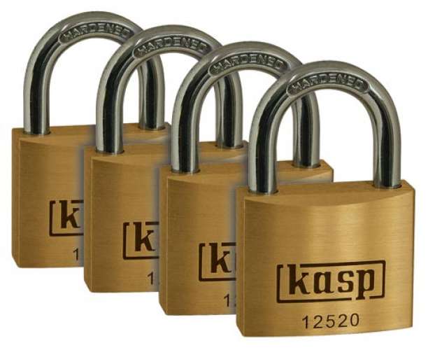 Brass Padlock 20Mm Quad Packã¶Keyed Alikeã¶K12520D4