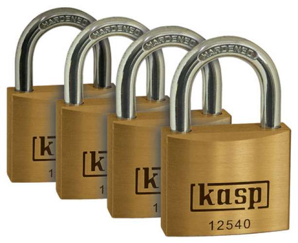 Brass Padlock 40Mm Quad Packã¶Keyed Alikeã¶K12540D4