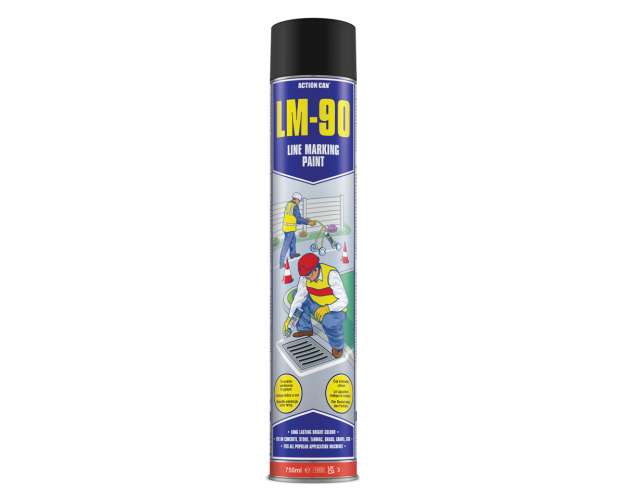 Lm-90 Black Line Marker Paint750Ml Spray Aerosol