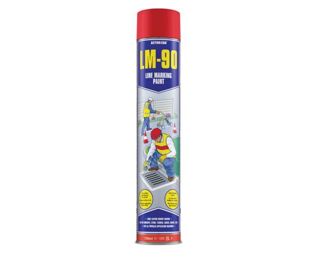 Lm-90 Red Line Marker Paint750Ml Spray Aerosol