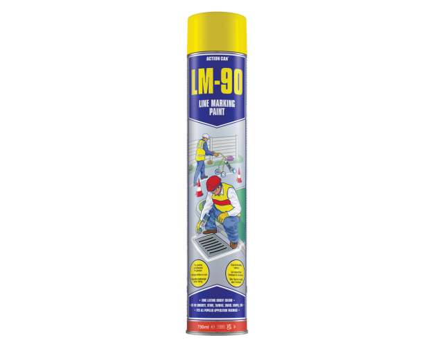 Lm-90 Yellow Line Marker Paint750Ml Spray Aerosol