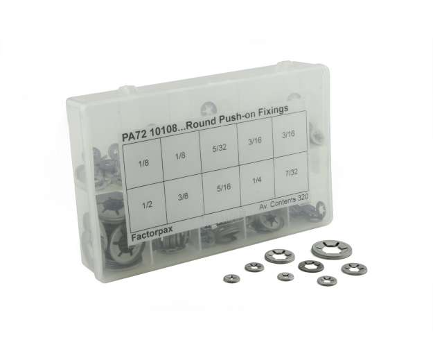 320 Piece Imperial Un-Capped Push On Kit 1/8"-1/2" Pa7210108