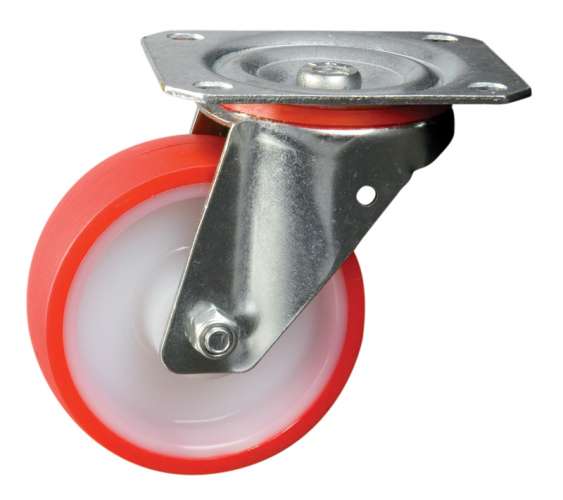 125Mm Plate Swivel Red Polyã¶Tyre Castorã¶Medium Dutyã¶Pt No Rt5Lppu-Rb