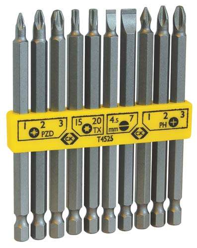 Ck Assorted Long Reach Bit Set10 Pieces Set 100Mm LongT4525