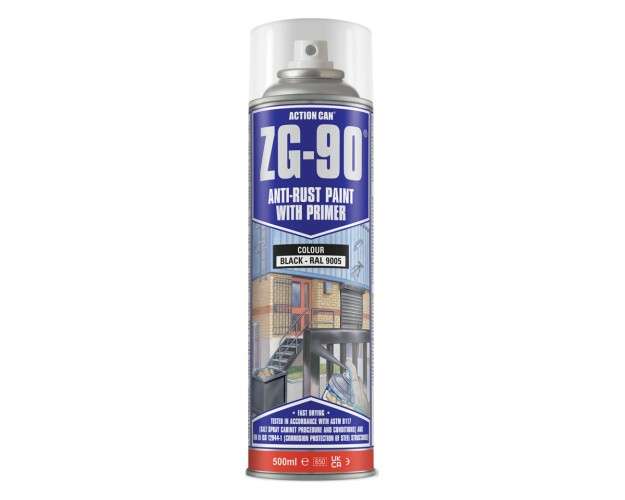 Zg-90 Black Galvanising Spray500Ml Aerosol Ral 9005