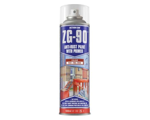 Zg-90 Red Galvanising Spray500Ml Aerosol Ral 3002