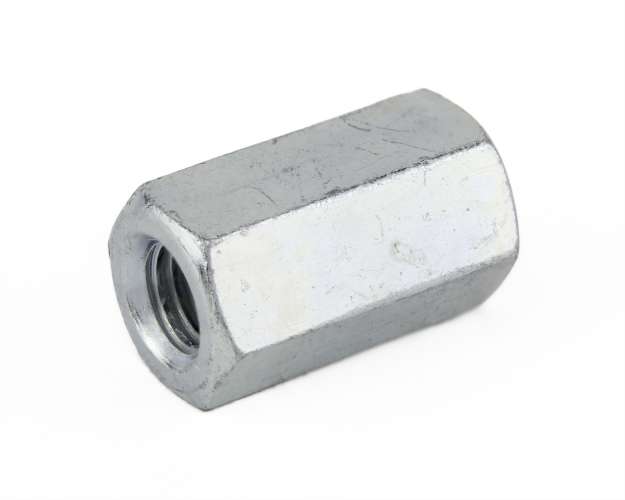 Zinc Studding Connector M10 X 30 Mild Steel Grd 4.6  Din 6334 17.00Mm A/F