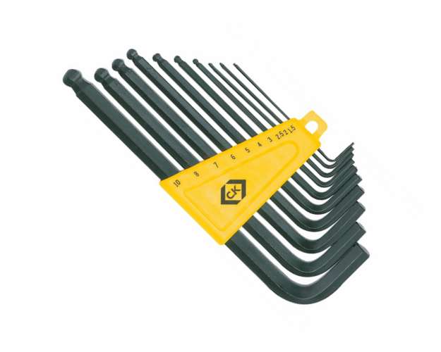 Ck Met Ball End Hex Key Set10 Pc L/Arm Keys1.5,2.5,3,4,5,6,7,8 9 & 10MmT4443M