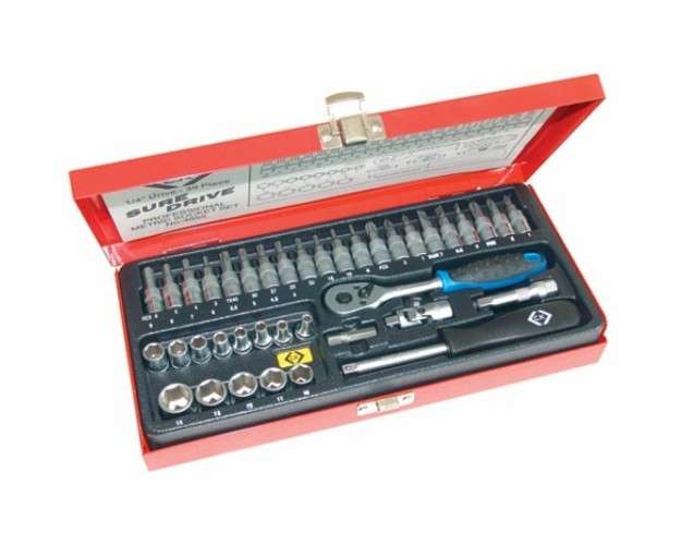 Ck Socket Set 1/4" Drive Metric 39 PieceT4655