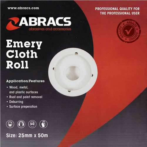 Emery Cloth Roll 40G-25Mm25Mm Wide X 50 MeterAber 2550040