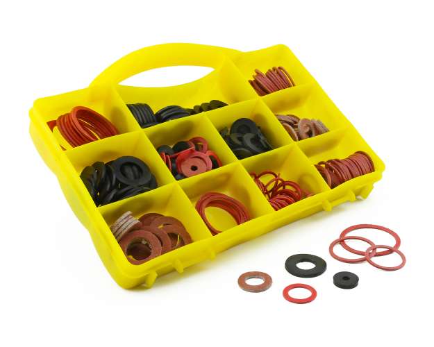 280 Piece Red Fibre & Black Rubber Washer Kit H386124