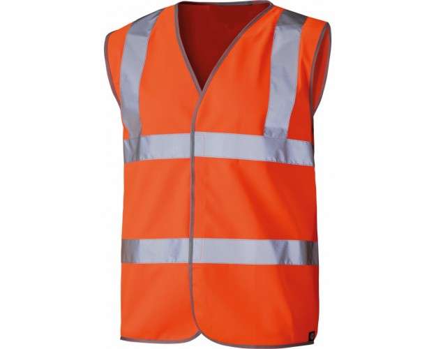 Hi-Vis Orange Waistcoat LargeEn Iso 20471:2013 Ce Marked