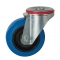 100MM BOLT HOLE SWIVEL BLUEÃÂÃÂ¶RUBBER TYRE CASTORÃÂÃÂ¶MEDIUM DUTYÃÂÃÂ¶PT NO RT4LBHBLU