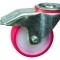 125MM BOLT HOLE BRAKED REDÃÂÃÂ¶POLY TYRE CASTORÃÂÃÂ¶MEDIUM DUTYÃÂÃÂ¶PT NO RT5LBHBPU-RB