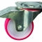 125MM PLATE BRAKED RED POLYÃÂÃÂ¶TYRE SWIVEL CASTORÃÂÃÂ¶MEDIUM DUTYÃÂÃÂ¶PT NO RT5LPBPU-RB