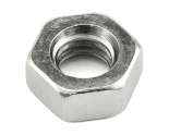 FULL NUT ALUMINIUM SILVER M6??SILVER ANODISED??DIN 934 10.00MM A/F