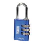 ALU COMBI PADLOCK 30MM BLUEÃÂÃÂ¶K10530BLUD