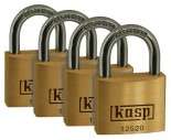 BRASS PADLOCK 20MM QUAD PACKÃÂ¶KEYED ALIKEÃÂ¶K12520D4