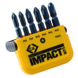 T4512 PH BLUE STEEL IMPACT BIT?Â??6PCS