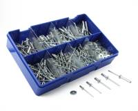 500 Piece Rivet & Washer Kit Aluminium 1/8" - 3/16" KM105166