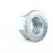 M3 Serrated Flange Nut Grade 8 Zinc  Din 6923