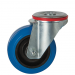 80Mm Bolt Hole Swivel Blueã¶Rubber Tyre Casterã¶Medium Dutyã¶Pt No Rt3Lbhblu