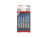 Bosch Jigsaw Blade T118Efs Pk5¶Basic For Inox T-Slotã¶1.5-4Mm Material 18 Tpiã¶Pt No 2 608 636 497