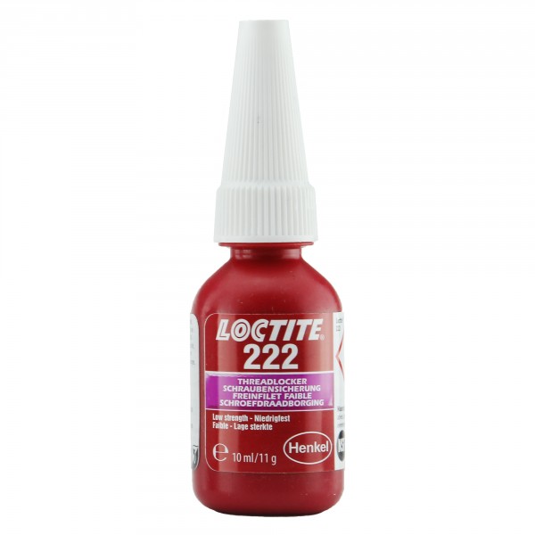 LOCTITE 222 THREADLOCK 10ML L LOW STRENGTH Fasteners Fixings and Tools